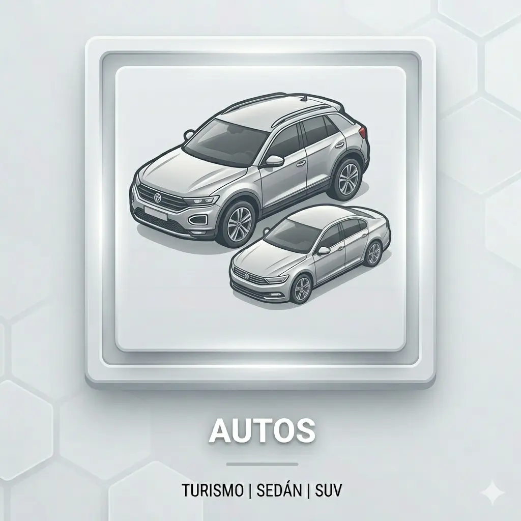 Icono de categoría de neumáticos para autos, turismo, sedán y SUV