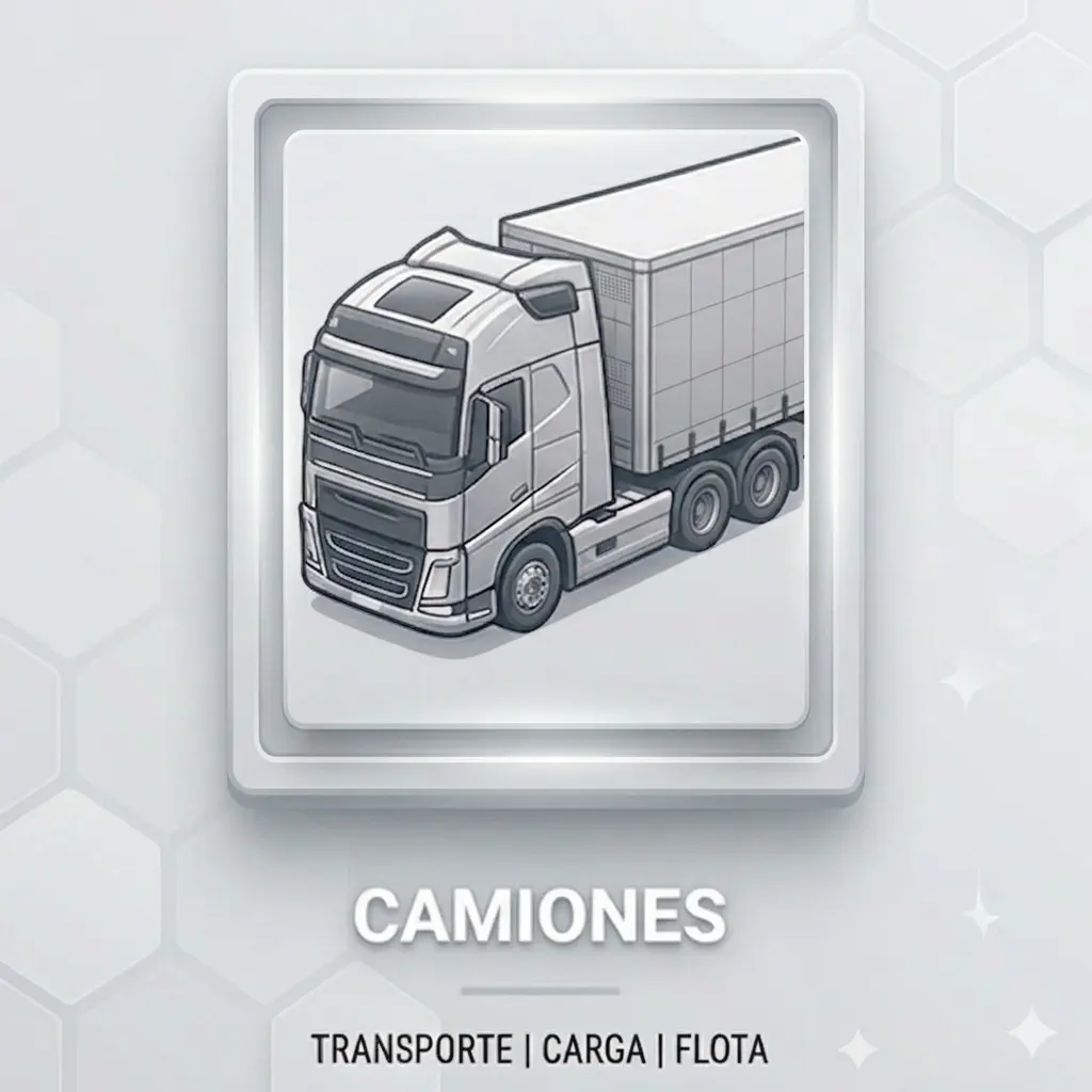 Icono de categoría de neumáticos para camiones de transporte, carga y flota